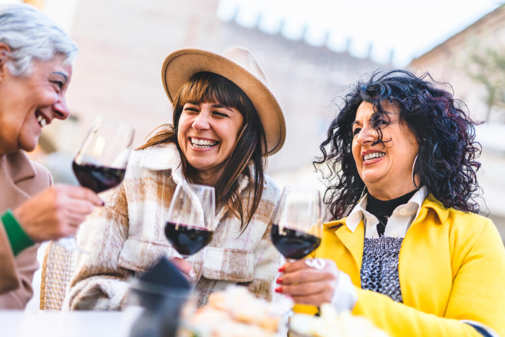 Three Ladies Spring Sipping Wine in The Yarra Valley